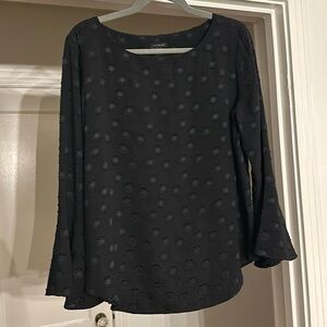 Ann Taylor Black floral detail top. Medium